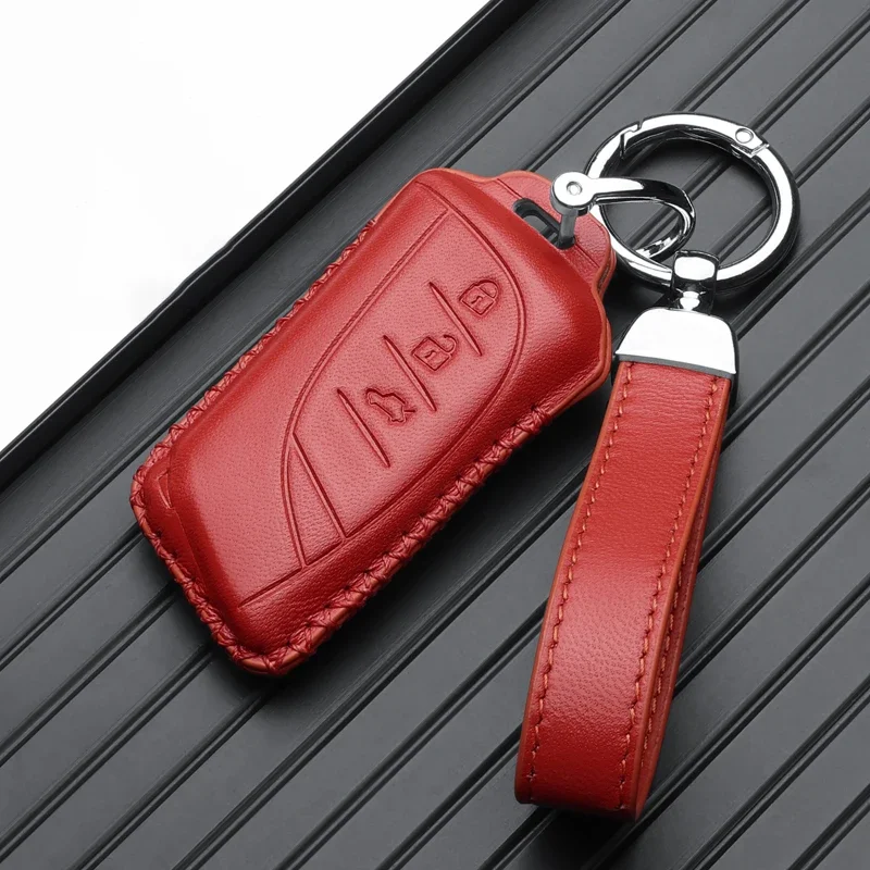 Leather car key case remote cover shell bag holder fob for Lexus new ES200 ES300h ls500h nx260 nx350h rx350h rx500h LC500h 2024