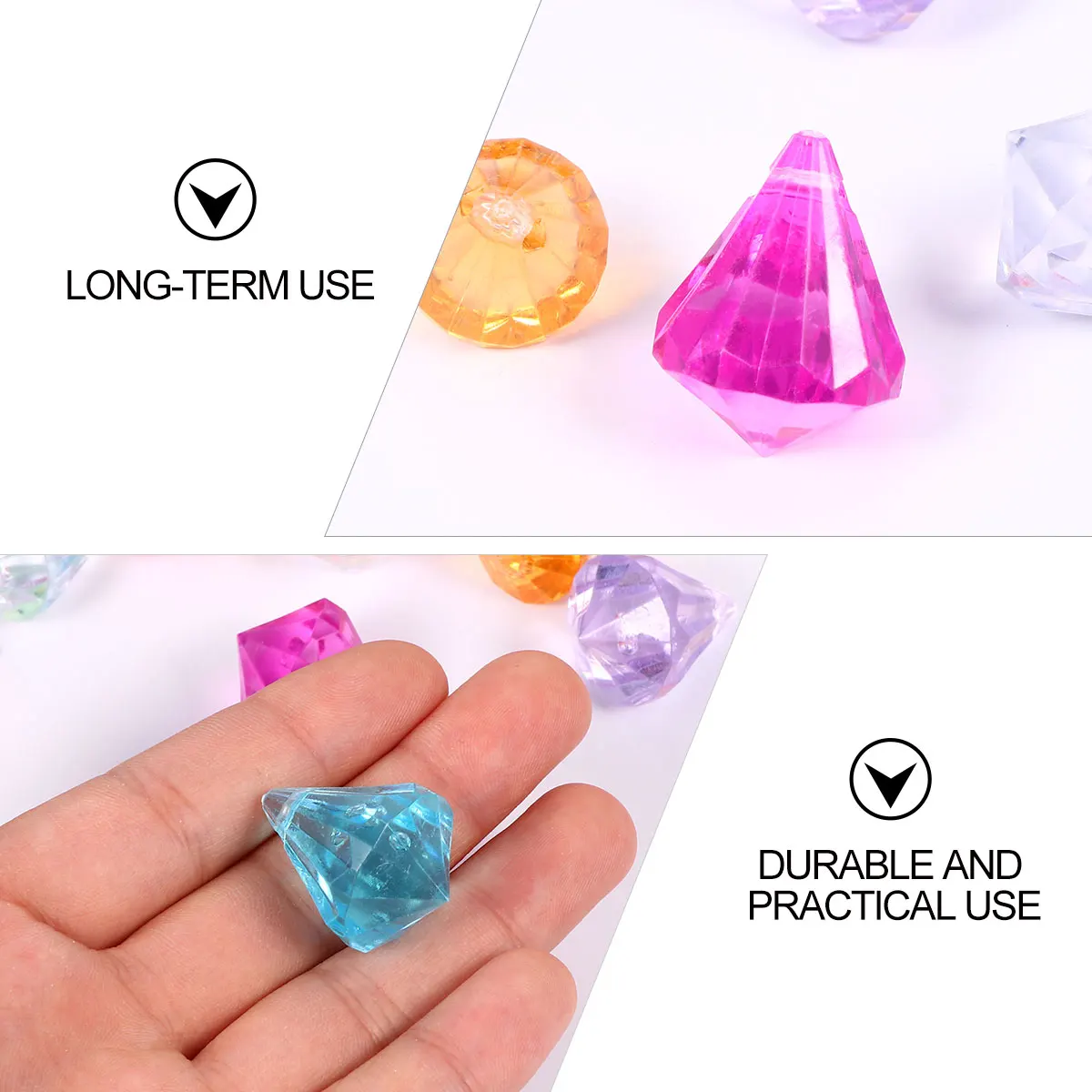 

Stones Plastic Gem Simulated Fake Crystal Diamond Filler Jewels Decorative Child