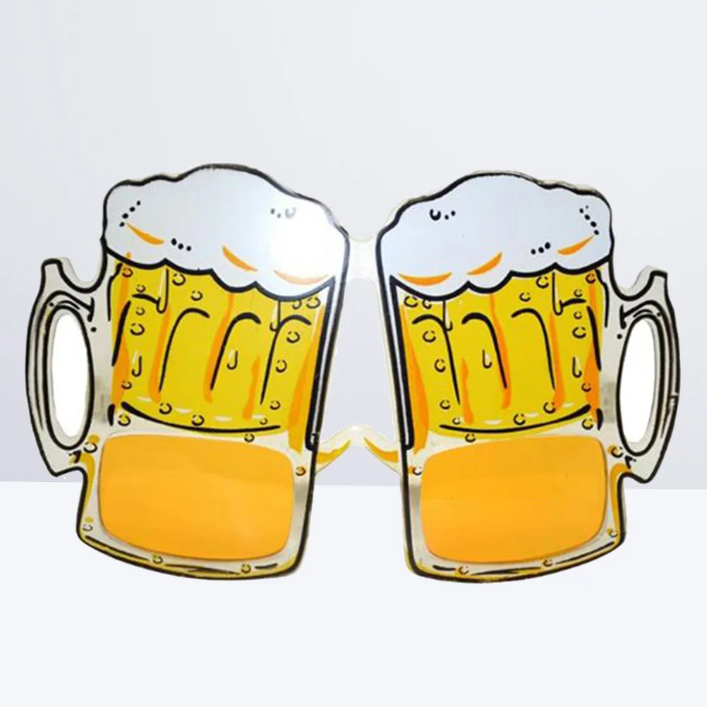 3 pezzi occhiali da vista per feste design tazza di birra oggetti di scena divertenti per costume di scena tema hawaiano tazza liscia flessibile