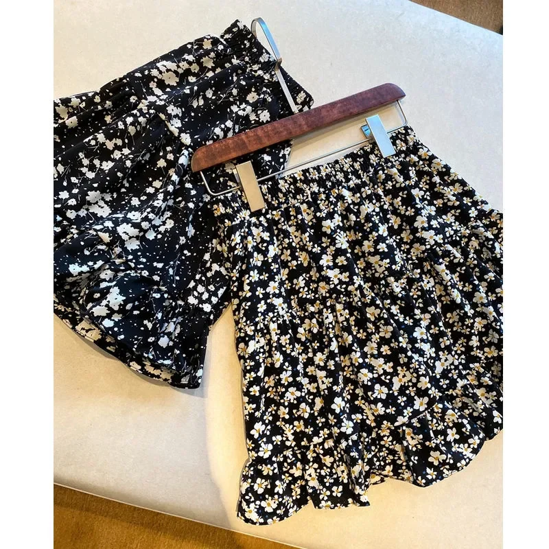 

Women's Floral Print Elastic Waist Casual Loose-Fit Pants