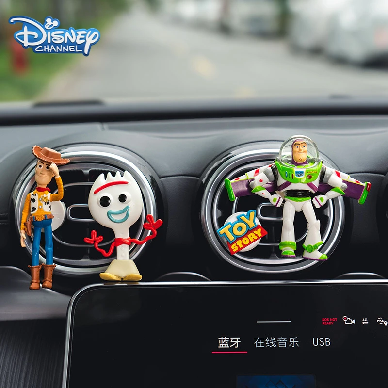 Disney Toy Story Woody Buzz Lightyear Cartoon Doll Car Air Freshener Aromatherapy Cute Car Air Vent Aromatherapy Car Decor Toy