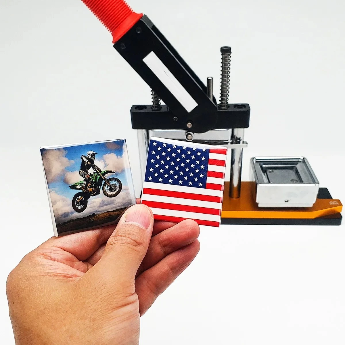 Magnetic  Badge  magnet square 50*50mm  fridge magnet custom button machine kit