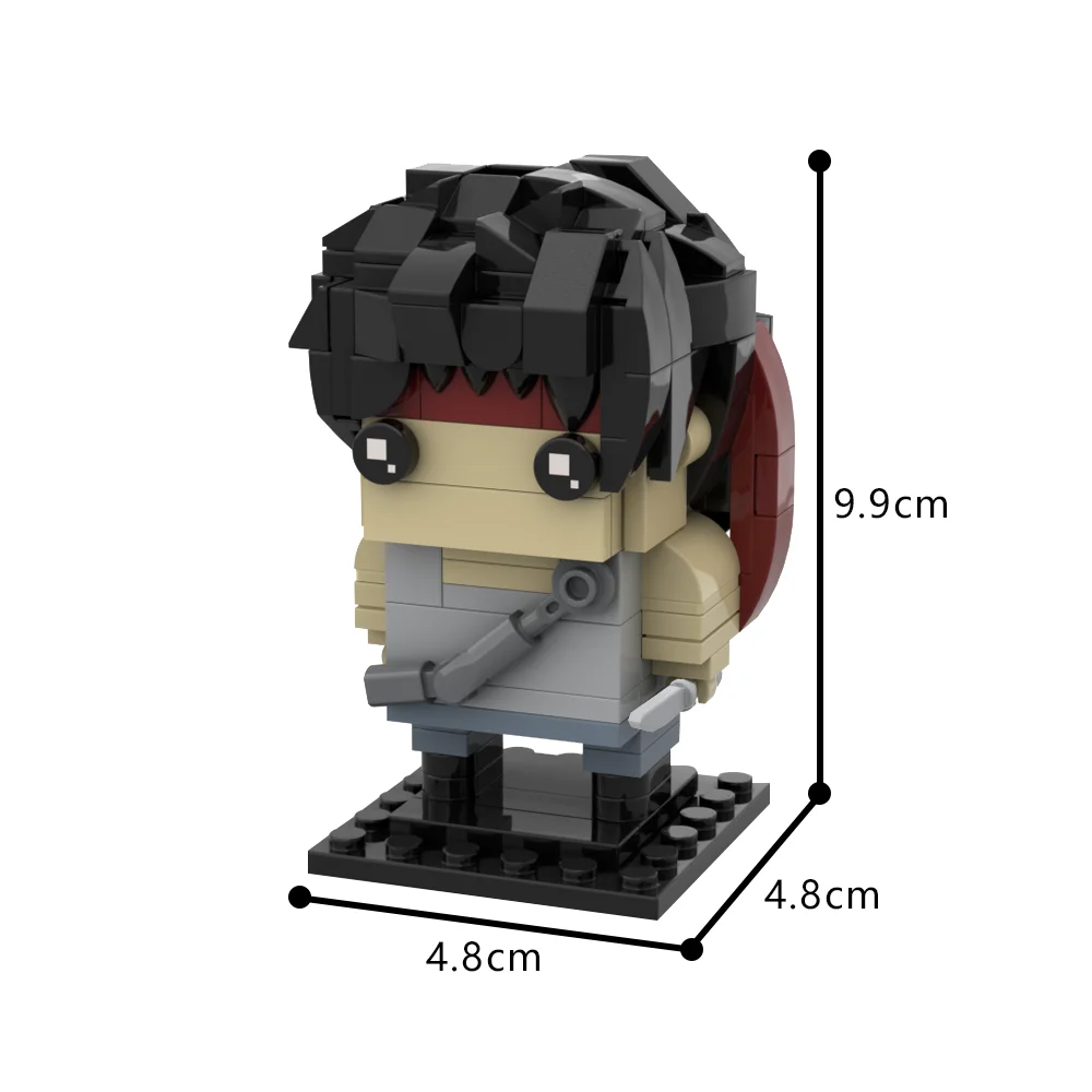 MOC First Blood Rambo Brickheadz modelo bloques de construcción policía y ladrones captura Escape película figura de acción ladrillo juguete para regalo