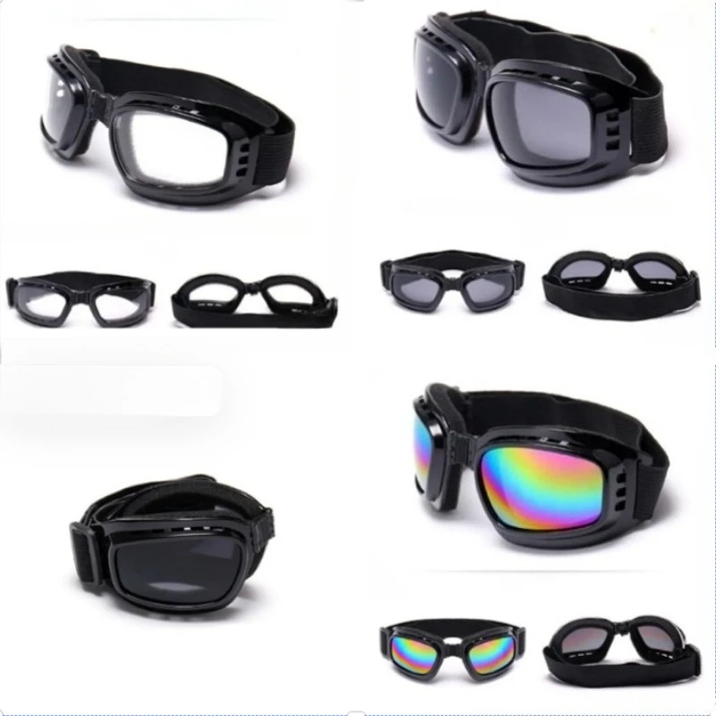 

Plastic Folded Protective Glasses Impact Resistant Mutlicolor Skiing Cycling Protective Eyewear Dustproof Work Safety Glasses