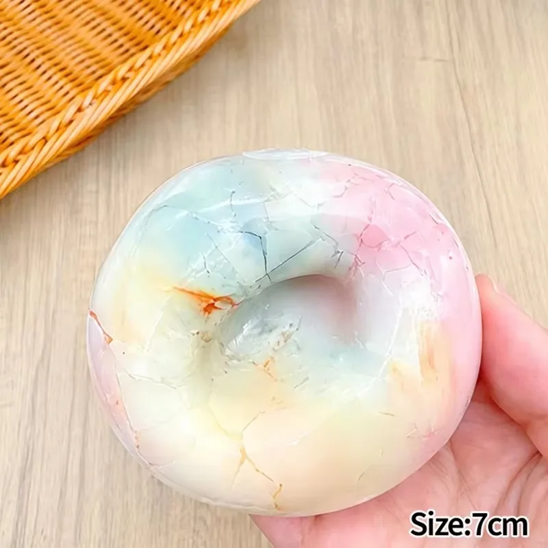 Handmade Cantaloupe Chocolate Cracking Wax Ball Fidget Toy Soft Squeeze Ball ASMR Crunch Anti Stress Sensory Decompression Toy