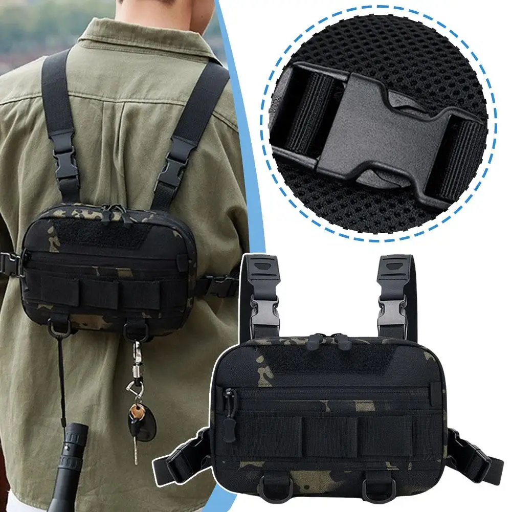 Chest Vest Bag Backpack Edc Front Rig Pouch Fishing Fishing Fanny Pack Lure Accessories S1e0