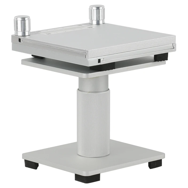 Aluminum Alloy MINI Square  X Y Z Microscopy Stage Movement 10mm Table Stand Up Down Moveable For Stereo Microscope Camera