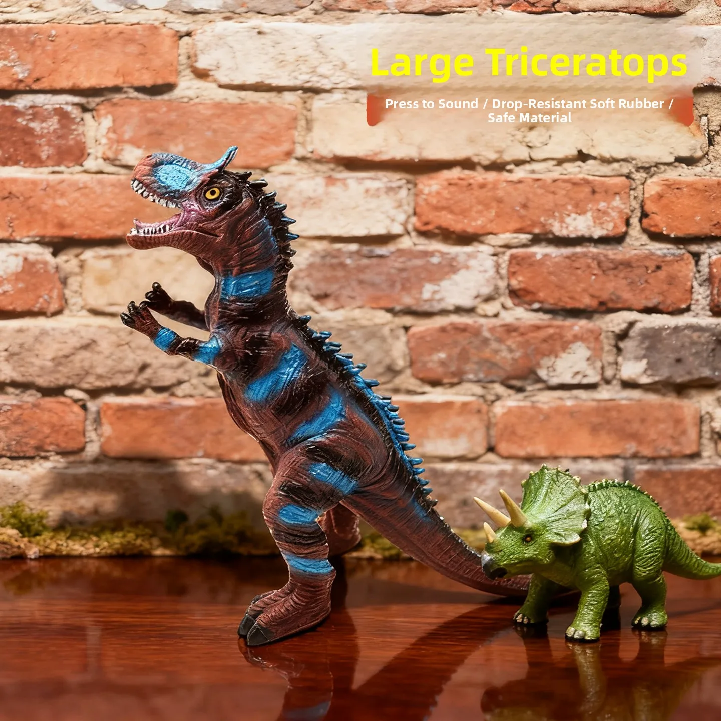 Large Size Sound Producing Soft Rubber rannosaurus Dinosaur Toy Spiky Dragon 3-2 Years Children Reatic Animal Model
