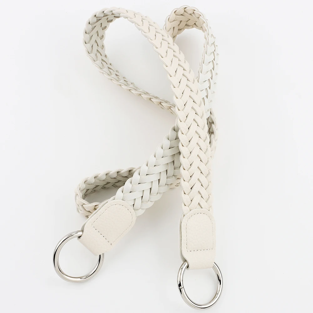 107cm Hand Woven Braided Bag Strap Replacement PU Leather Crossbody Shoulder Bags Belts for Handbag Purse Handle DIY Accessories