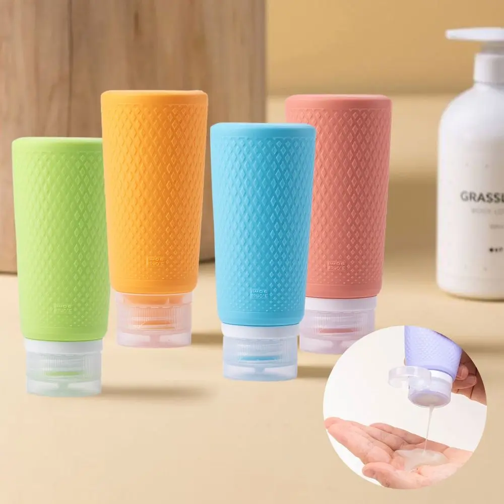 90ML Portable 90ML Silicone Refillable Bottles Squeeze Silicone Lotion Container Multifunctional Shampoo Sub-Bottling Travel