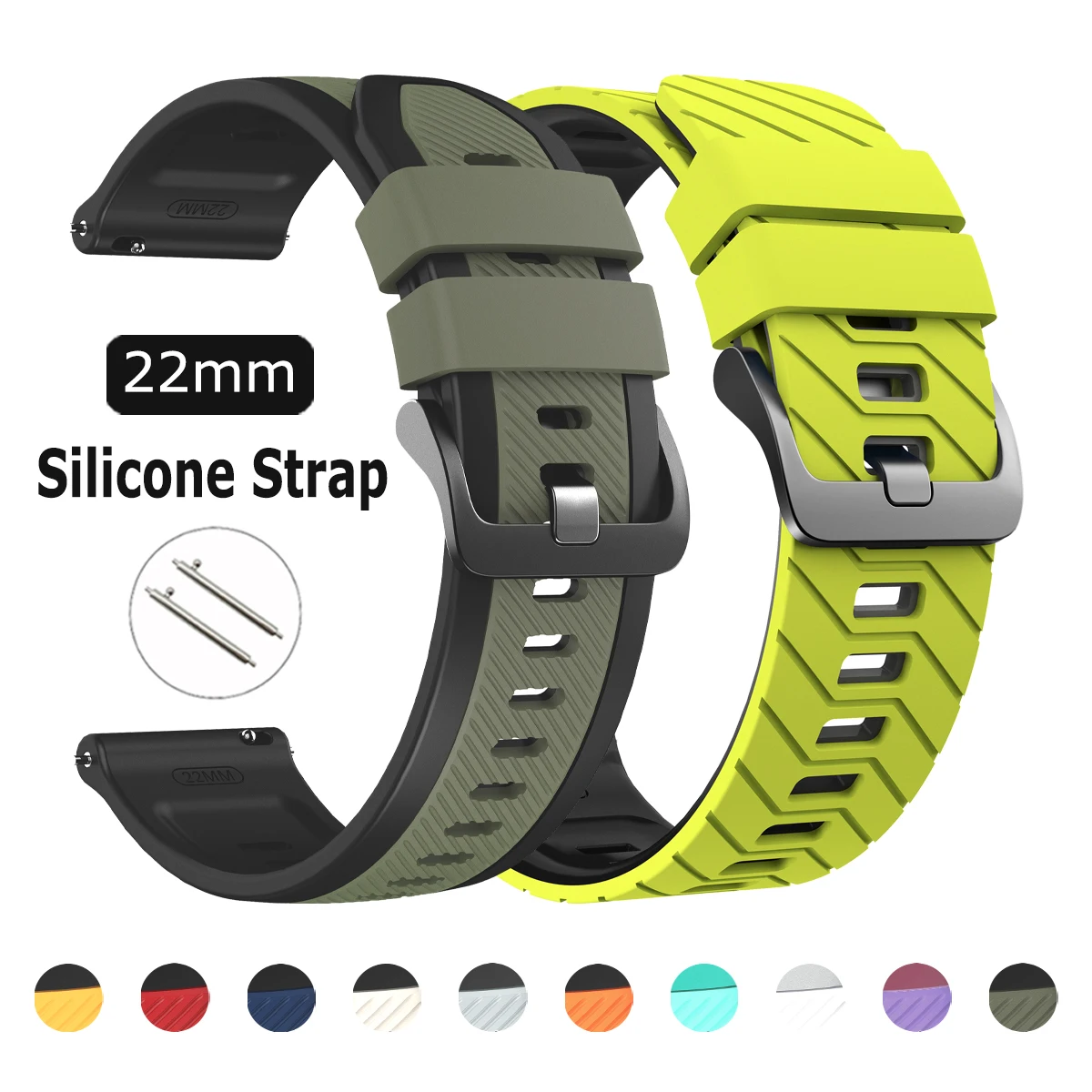 22mm Silikonarmband für Huami Amazfit Bip 6 46mm Smartwatch-Armband für Amazfit GTR 4 3 2 3pro/BALANCE/Garmin D2 Air X15 Armband