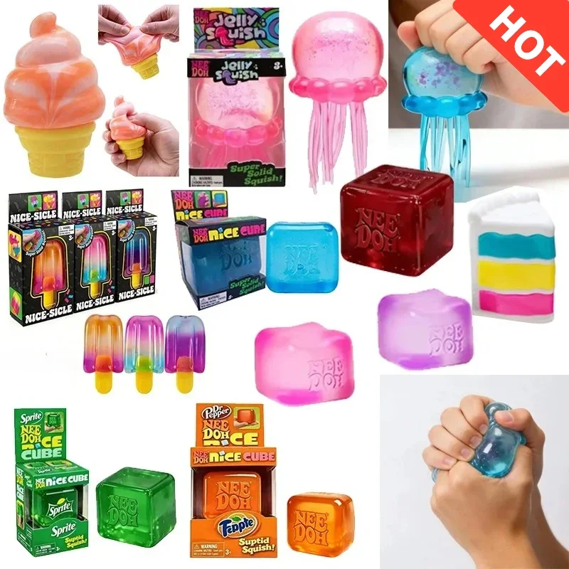 

@genuine Schylling Needoh Nice Cube Sensory Toy, Soft Squeeze Fidget Stress Relief Cube