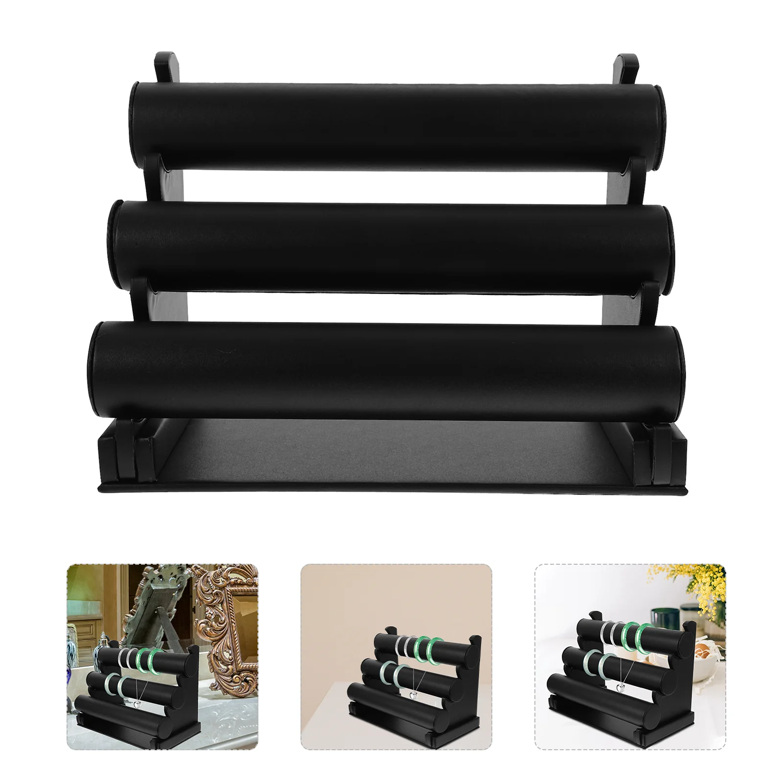 

3 Tier Detachable Bracelet Display Stand Jewelry Watch Bangle Organizer Rack Non-Slip Base Storage Holder Tabletop Desktop