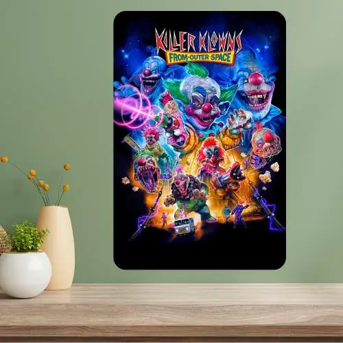 Killer Klowns from Outer Space Metal Movie Poster Sign
