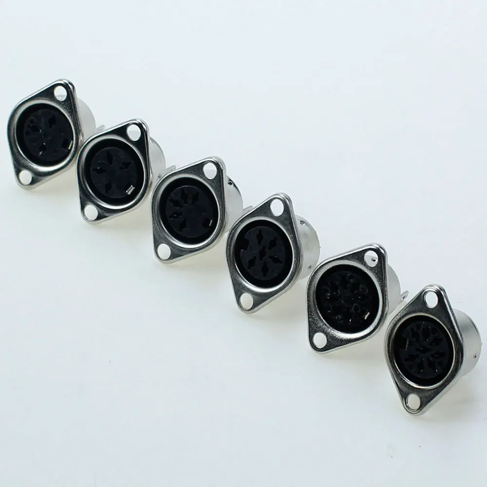 1Pc S Terminal Computer Toetsenbord Din Socket 3 4 5 6 7 8P/Core 8-Pins Midi Plug Base Ijzeren Shell S Terminal Power Connector