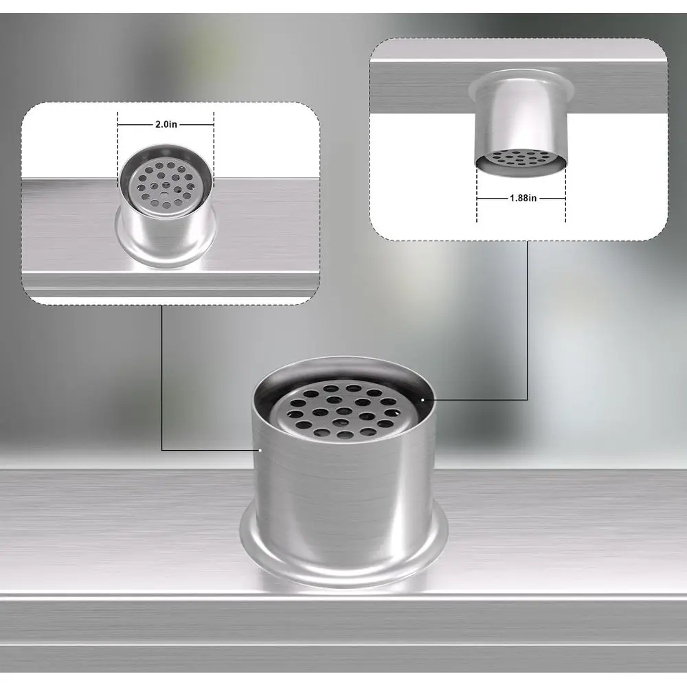 32-Inch Linear Shower Drain with Tile Insert, Brushed Nickel, 304 Stainless Steel, Hair Strainer Included