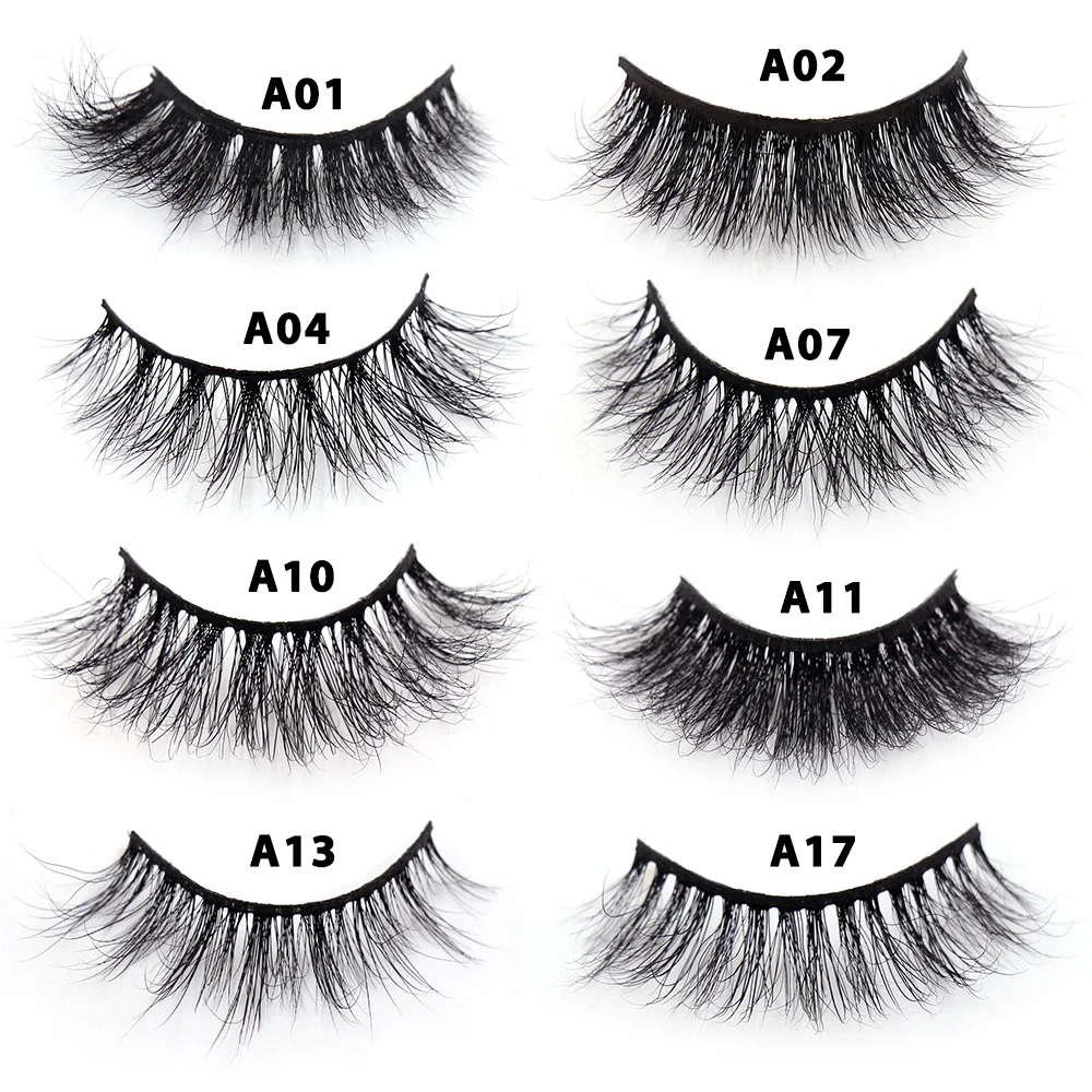 15mm-18mm False Eyelashes 3D Mink Lashes Cruelty Free Natural Long Eyelashes Make up Fluffy Cross Eyelash Extensions Eye Lashes