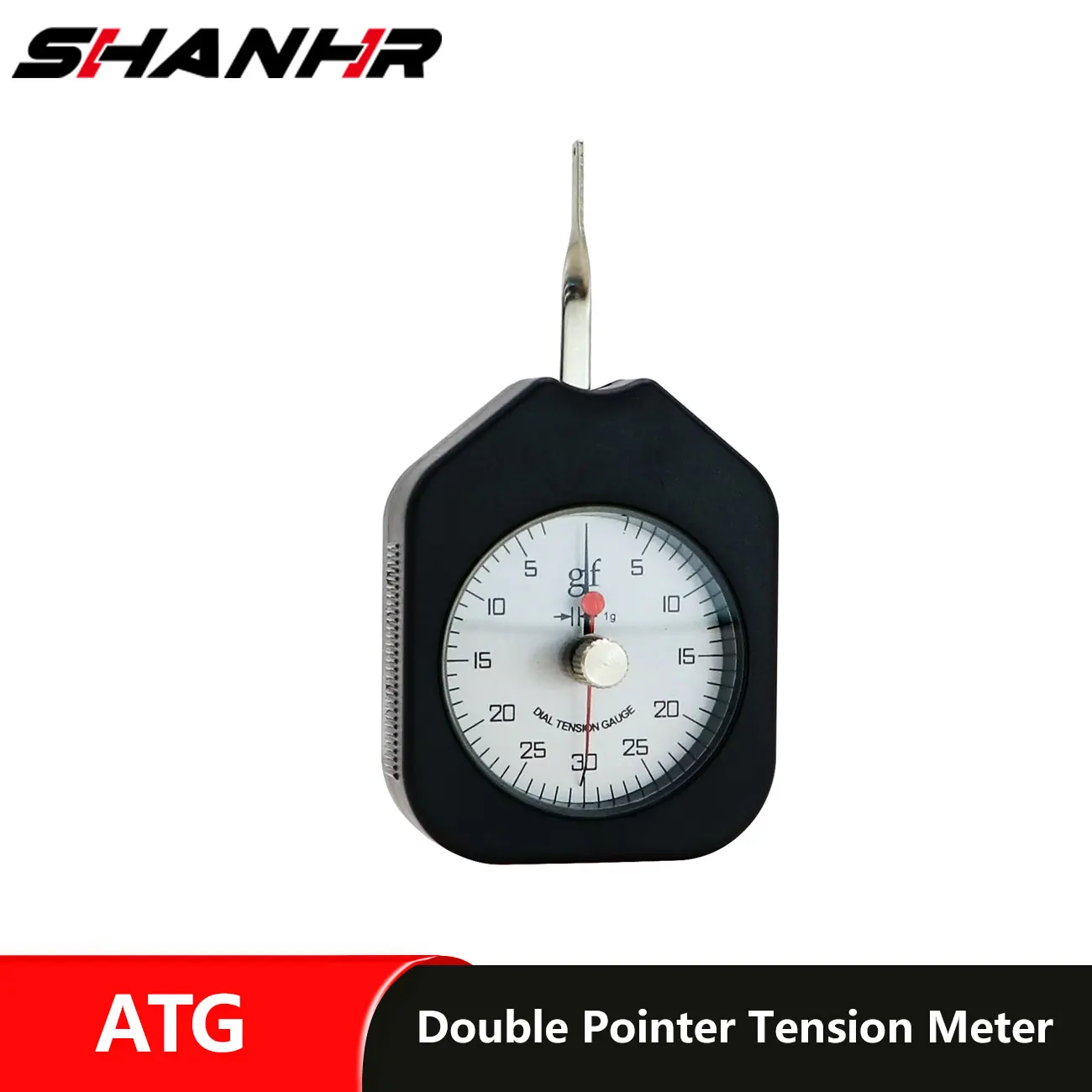 SHANHR ATG Double Pointer Tenision Meter 30g/50g/100g/150g/300g/500g Dial Tension Gauge Force Measuring Instruments