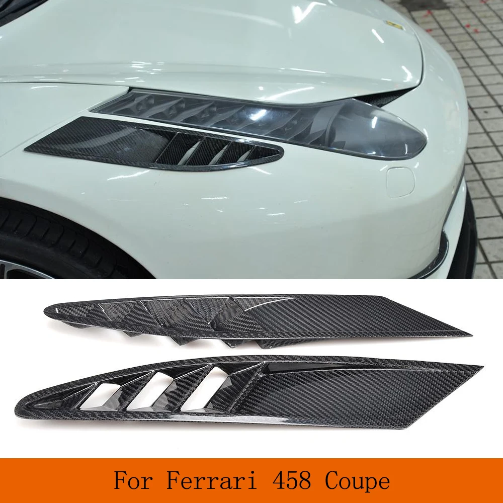 

Carbon Fiber Side Air Intake Vents Mesh Covers Case for Ferrari 458 Base Coupe 2 Door 2011 2012 2013 Car Accessories Parts 2PCS