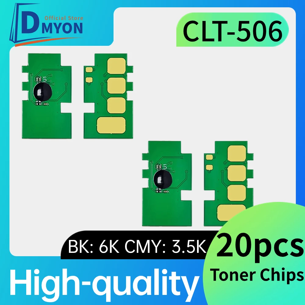 

dmyon 20pcs CLT-506 cartridge chips FOR Samsung CLP 680 CLP-680 CLX-6260 CLX 6060FD CLX 6260 reset chip CLT 506 Printer toner