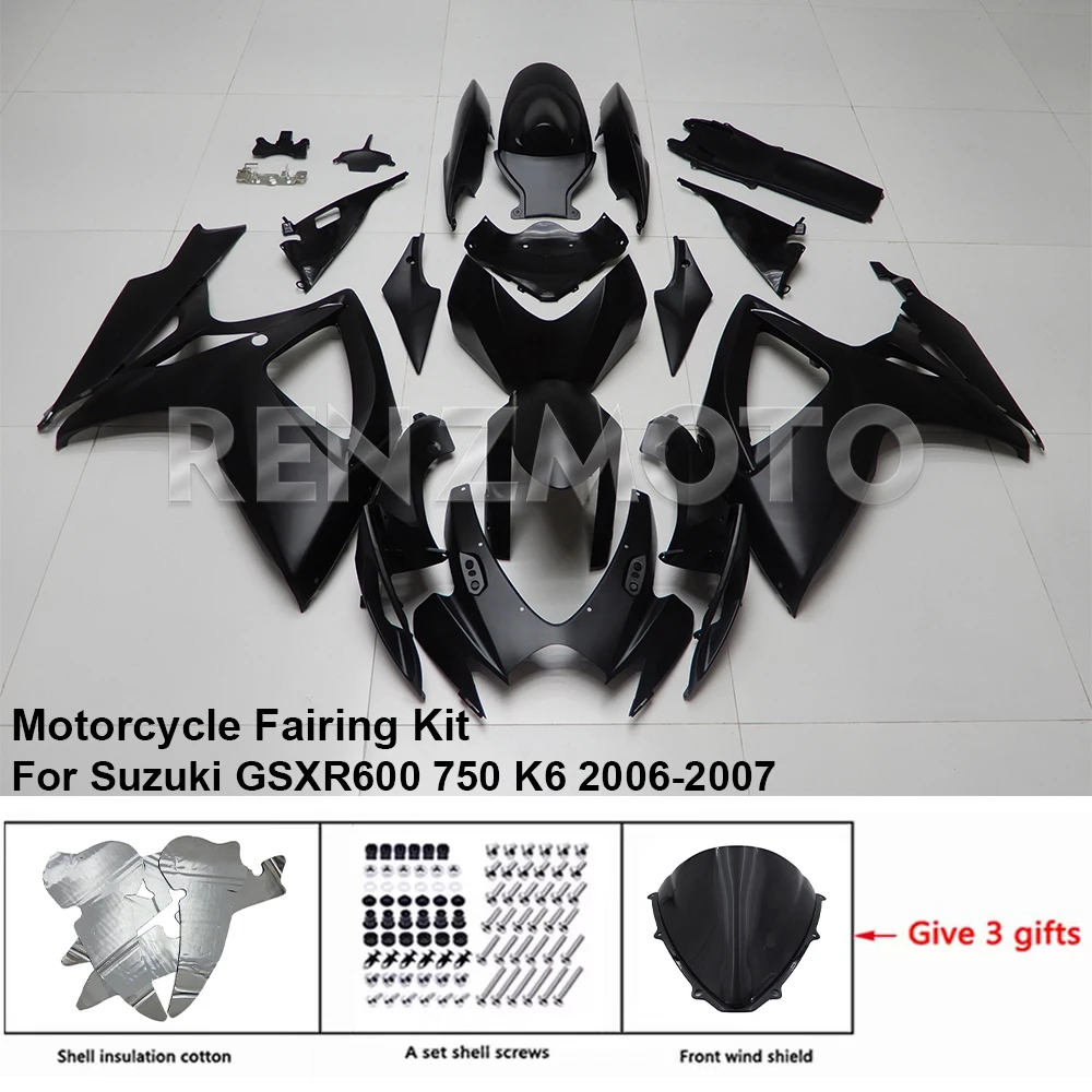 

S0606-122a Motorcycle Fairing Set Body Kit Plastic For Suzuki GSX-R600 R750 2006-2007 K6 K7 Accessories ABS Injection Bodywork