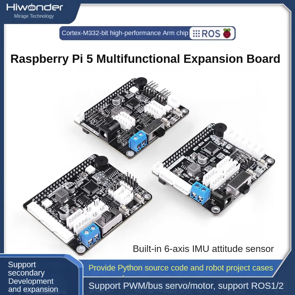 Hiwonder Raspberry Pi 5 Expansion Board Servo Motor Driver ROS Robot Manipulator Arm Smart Car Controller