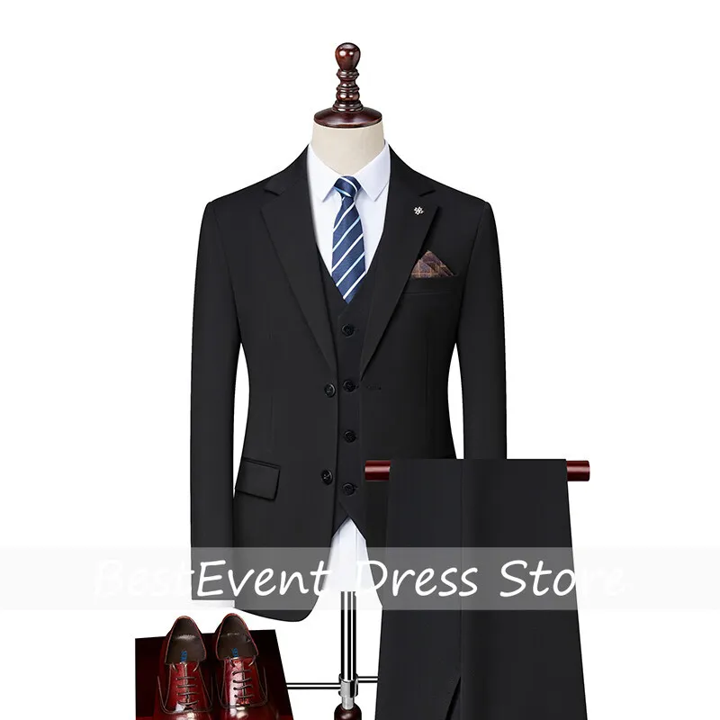 2025 High Quality Fashion Handsome Everything Fashion Business Leisure Has Offices Formal Wedding Prom West Two Sets  Customized