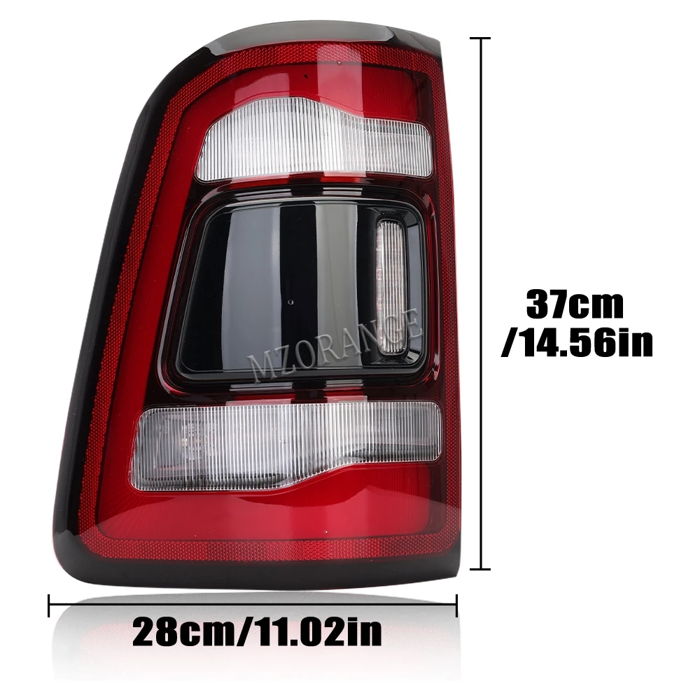 Tail Lights for Dodge RAM 2019 2020 2021 2022 Medium Configuration Without Blind Spots Black Car Assembly 55112992AC 55112993AC