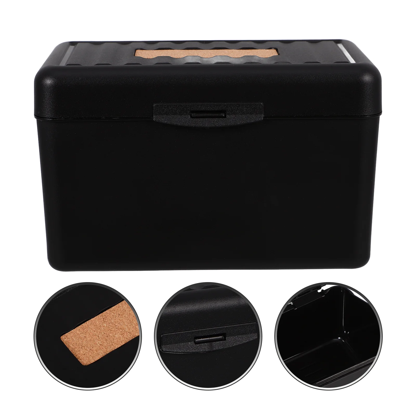 Storage Box Note Pad Set Office Business Card Holder Cards Notecard Recipe Organizer Abs Portable Container