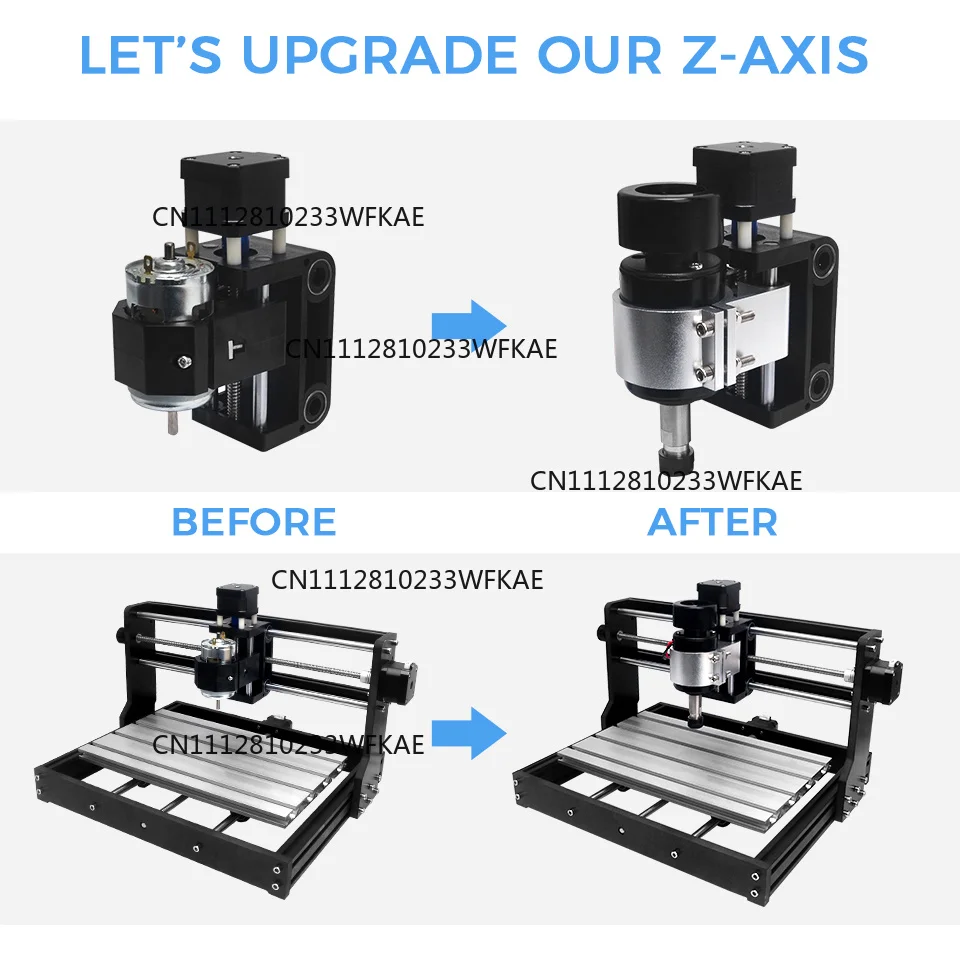 3018 Z Axis Upgrade with 52mm Spindle Holder for 3018 Pro CNC Engraving Machine Parts CNC Accessories