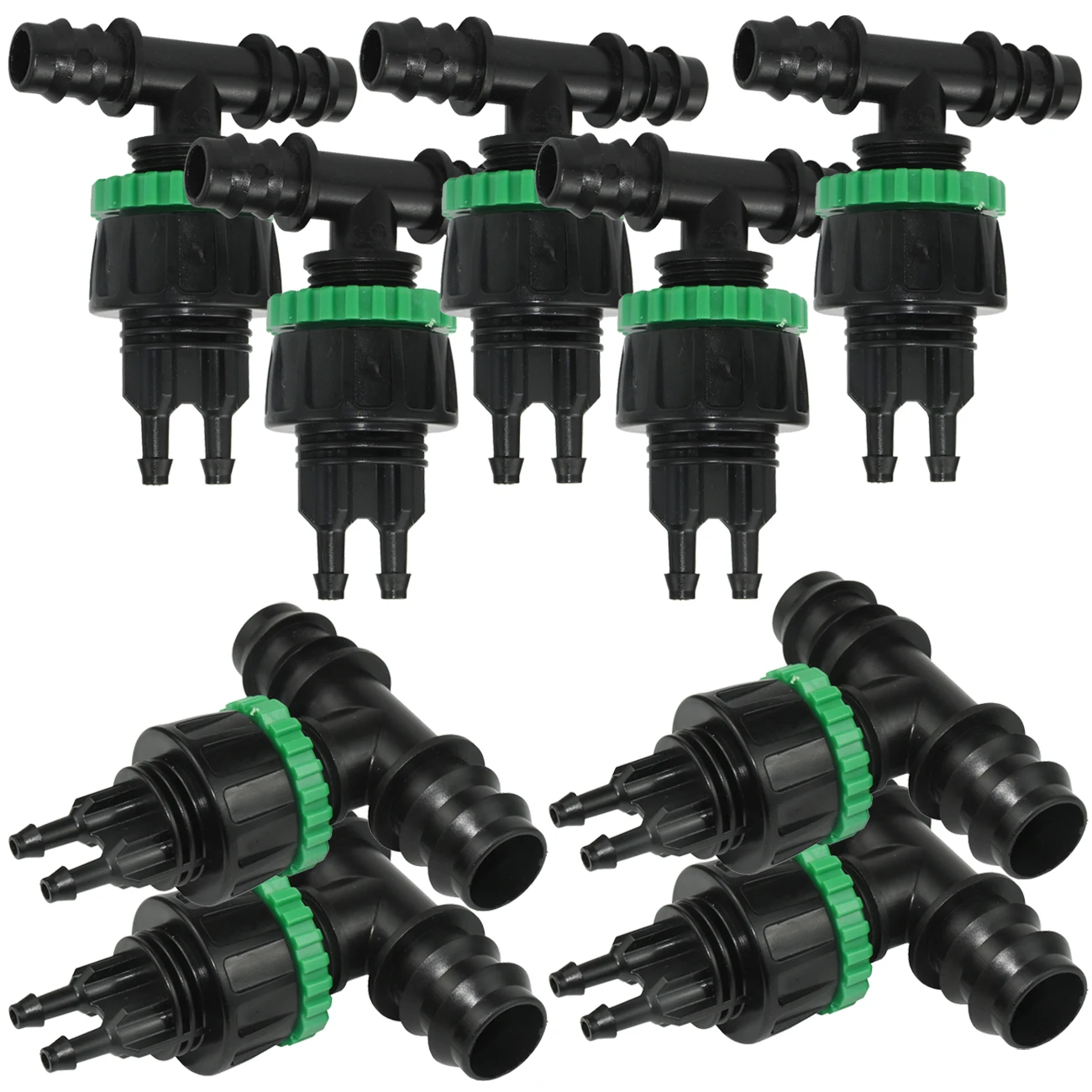 Conector em T KESLA 5 peças 16mm 20mm 25mm Divisor de Tubos 1/2' 3/4' 1'' para Mangueira de 4/7mm 1/4'' Irrigação por Gotejamento