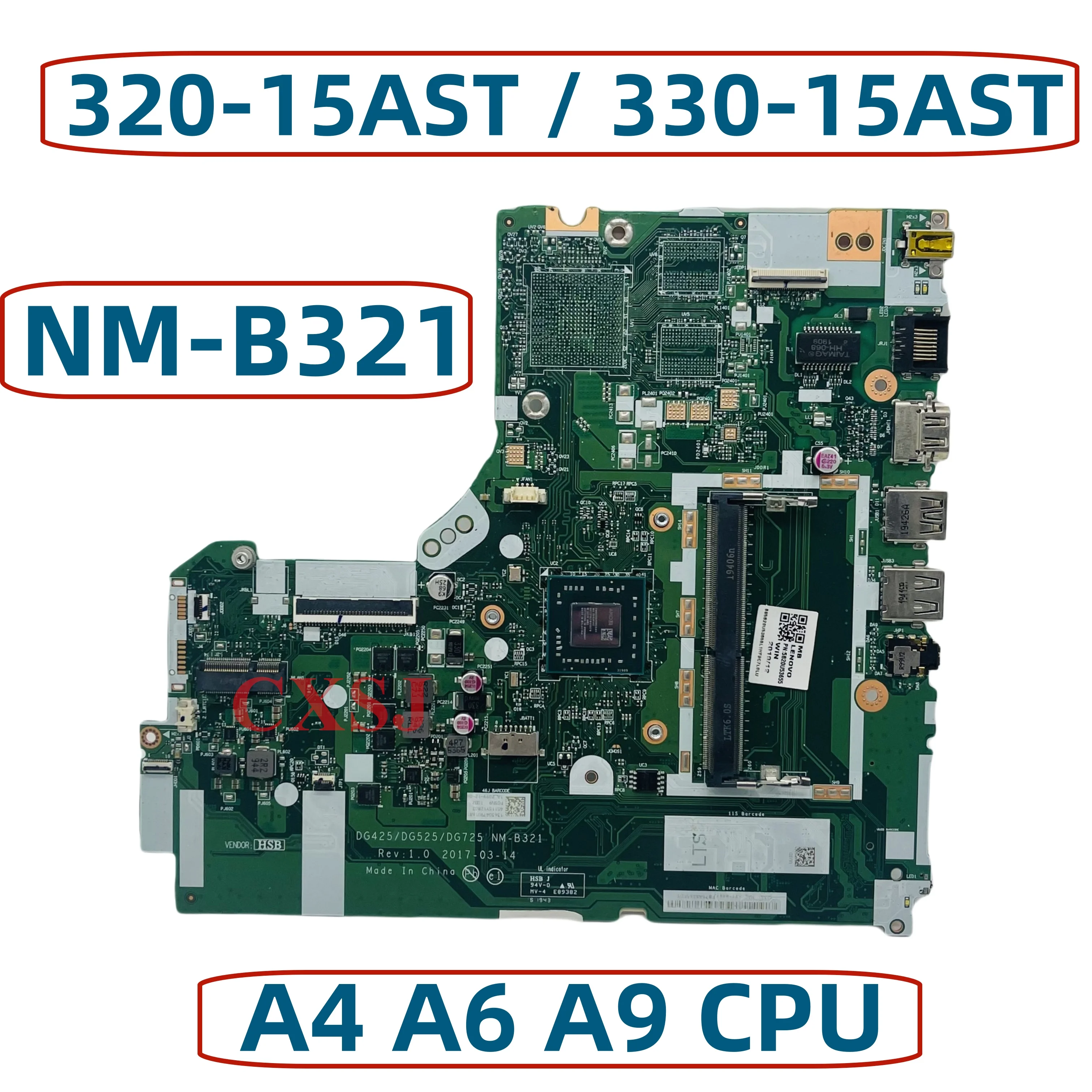 

Материнская плата для ноутбука Lenovo ideapad 320-15AST 330-15AST 320-17AST W/ E2 A4 A6 A9 CPU DDR4 DG425 DG525 DG725