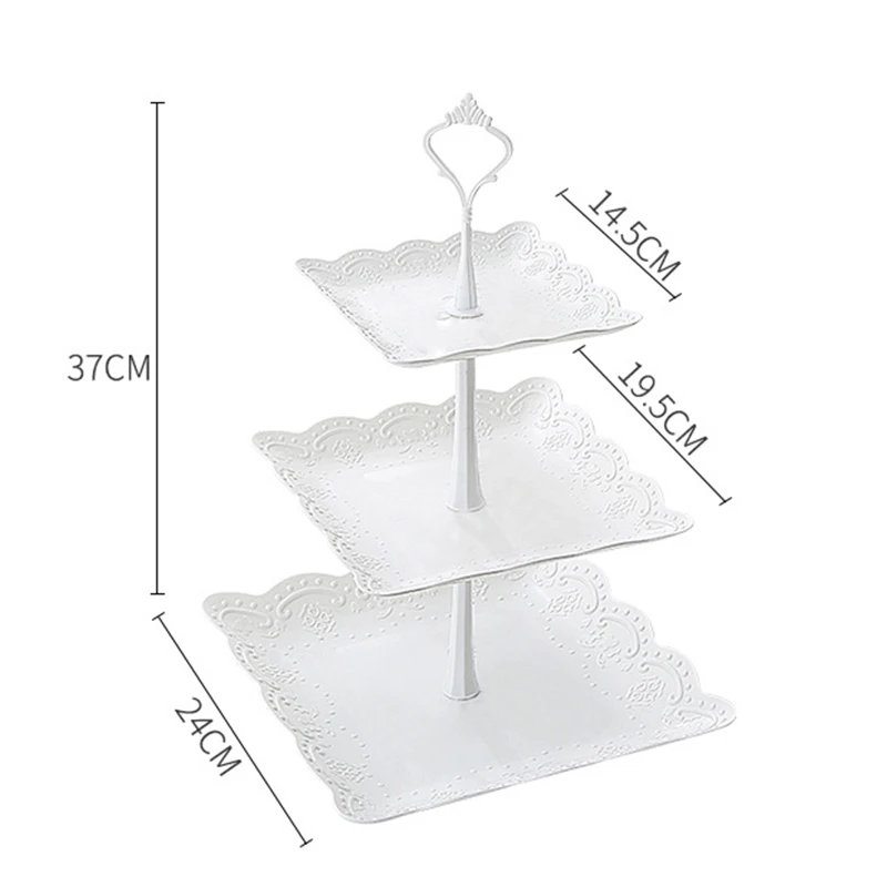 2/3 Tier For Tea Party Baby Shower Wedding Christmas Party Cupcake Stand PPServing Stand Dessert Tower Sum Fruit Tray