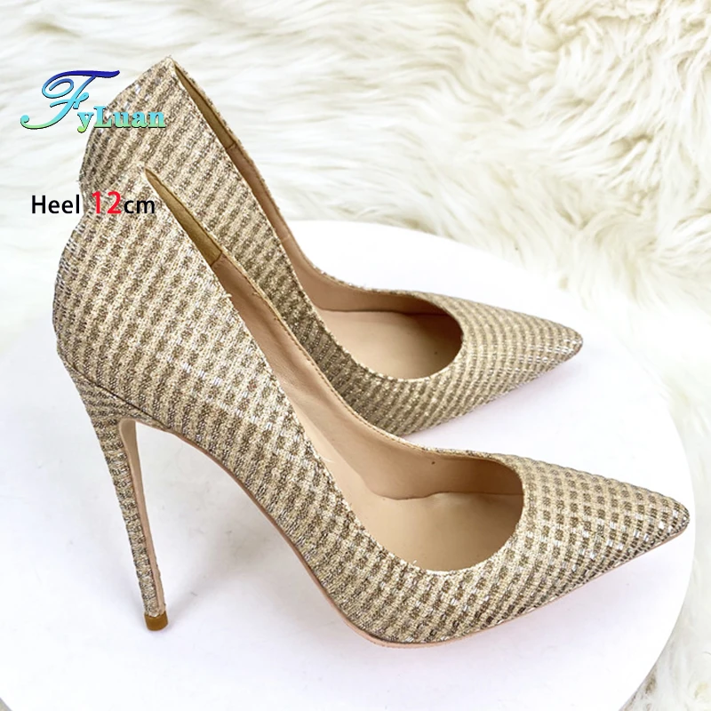 

Женские туфли на одинарной платформе, золотистые туфли на высоком каблуке 8-12 см, удобные женские туфли на тонком каблуке с острым носком, элегантные туфли-лодочки для вечеринок и банкетов, женские туфли