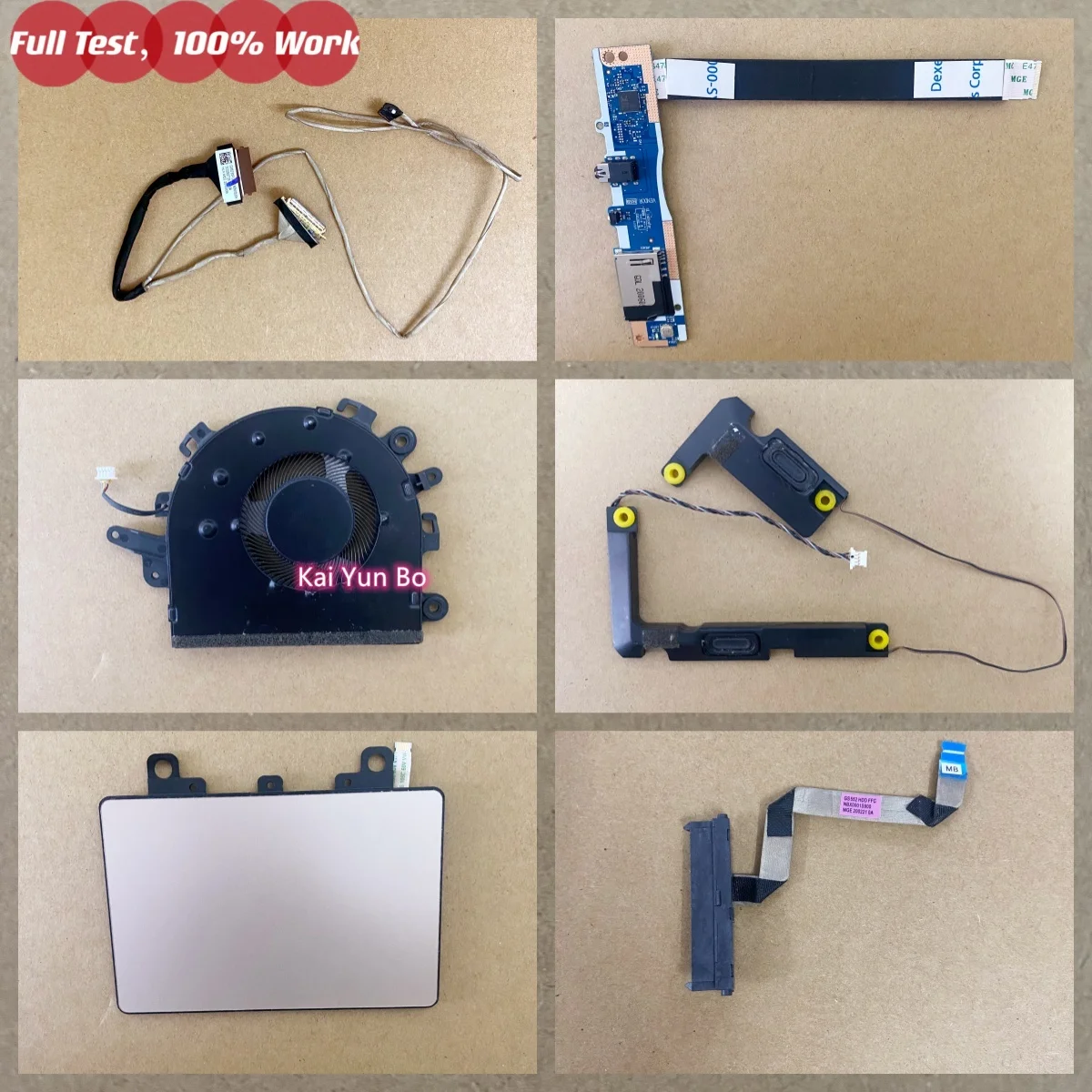 Placa de Audio, Botón de Encendido, Cable de Video, Cable LED, Cable SATA HDD, Altavoz, Panel Táctil, Ventilador para Kai Yun Bo Ideapad 3-15IIL05 ITL05 ARE05 IML05 IGL05 NS-C782 PK23000SSV0 SA469D-22HM NBX0001SB00 DC2