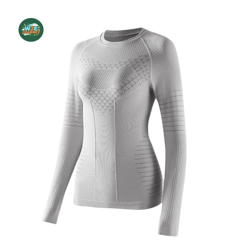 W2EJOURNEY Top Quality Sports Ski Underwear Women Sweat Wicking Warm Compression Clothing Tight Quick-drying Ski Suit Set