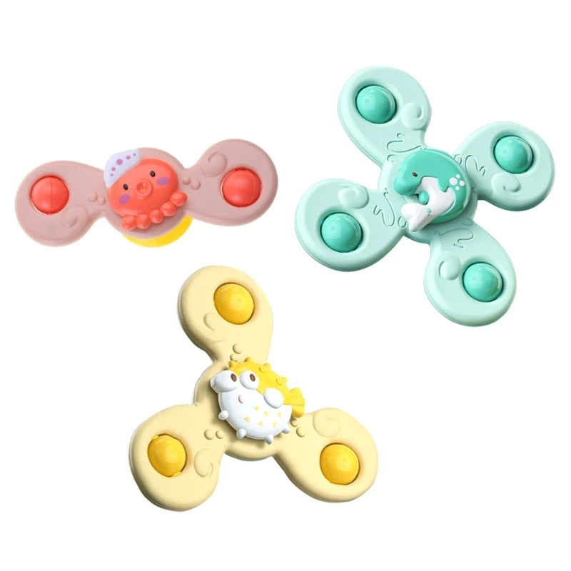 Handhold Spinner Baby Bath Toy Highchair Bathtub Swimming Pool Water Playset