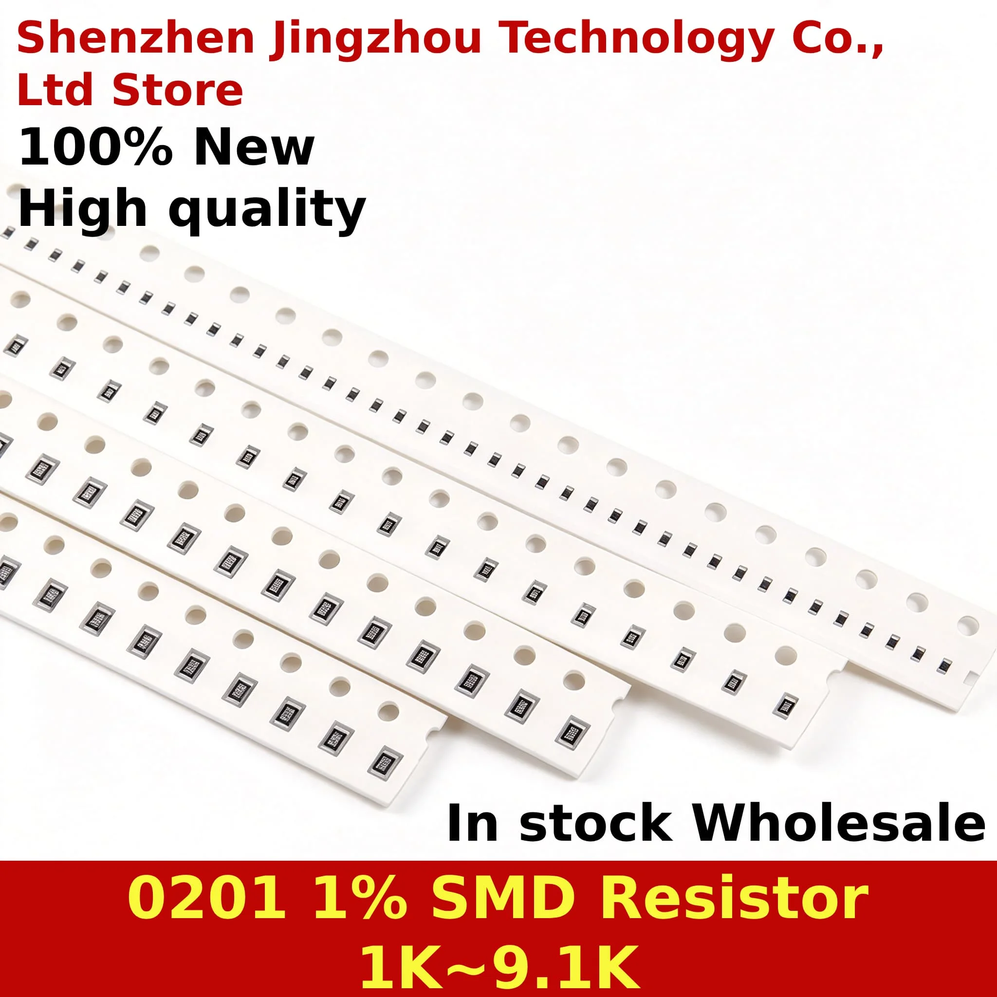 (100PCS) 100% New 0201 1% SMD Resistor 1K~2K~3K~4.3K~5.1K~6.2K~7.5K~8.2K~9.1K In Stock