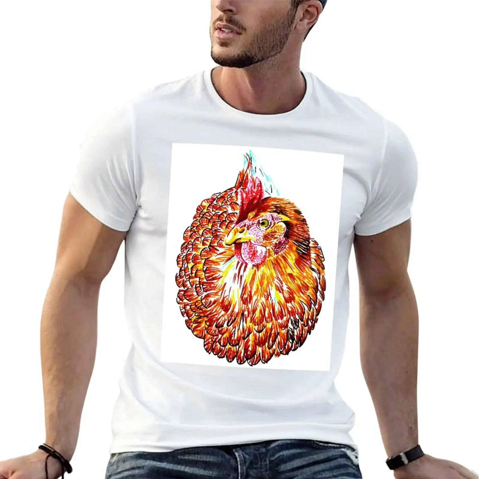 Chicken T-Shirt anime t shirts for man man t shirts cotton cotton t shirt pack T-shirt