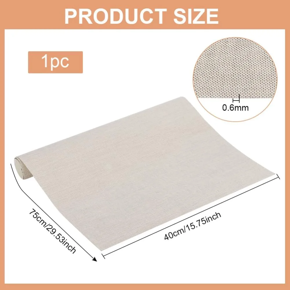 29.5x15.7 Inch Book Bingding Cloth, Natural Linen Surface Paper Backed Bookcover Bookbinding Cloth for Book Album Binding