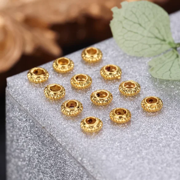 18k gold stoppers for diy jewelry gold jump ring au750 jewelry accessories wholesell