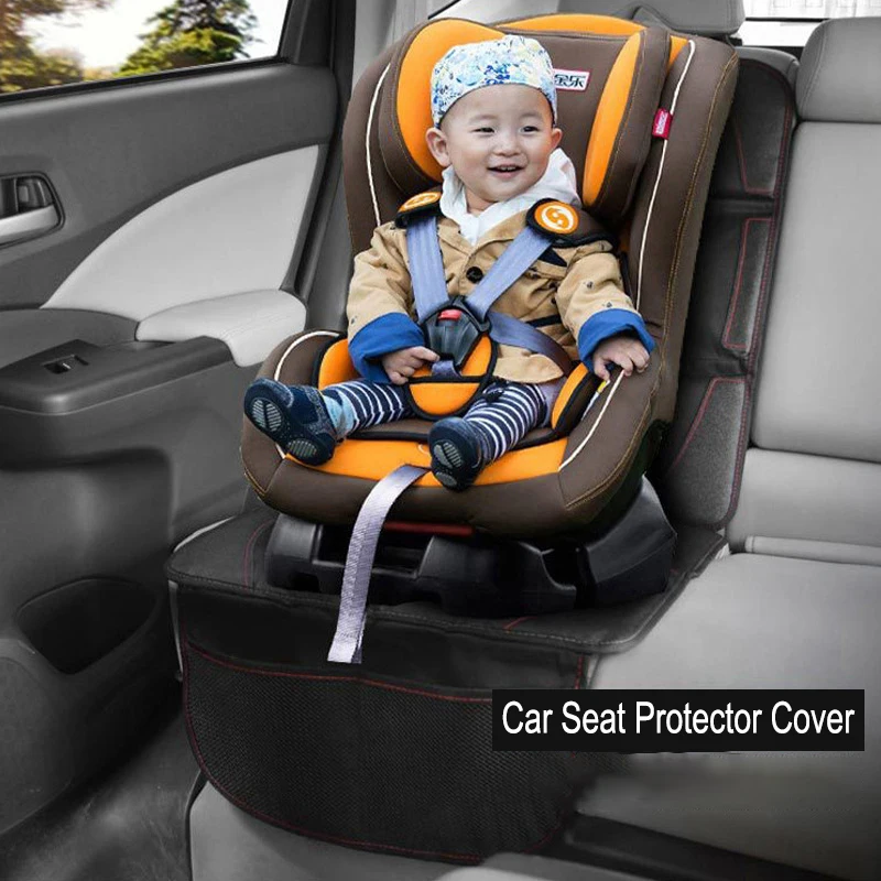 Car Seat Protector Cover Leather Child Safety Rear Backseat Pad Mat ISOFIX Interface Protection Blanket Cushion For Kids