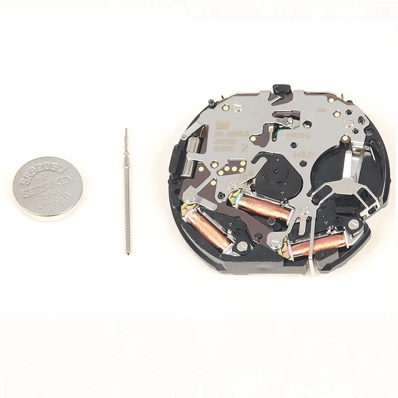 VD57C jam tangan multifungsi, arloji gerakan kuarsa Jepang asli vd57 6 tangan 6,9,12 detik kecil aksesori jam baru