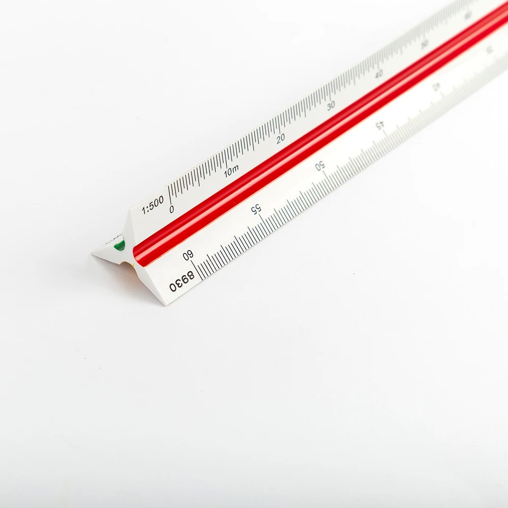 DELI Triangular Scale Ruler Drafting Tool for Architects Engineers and Students, Technical Drawing Ruler Stationery Supplies