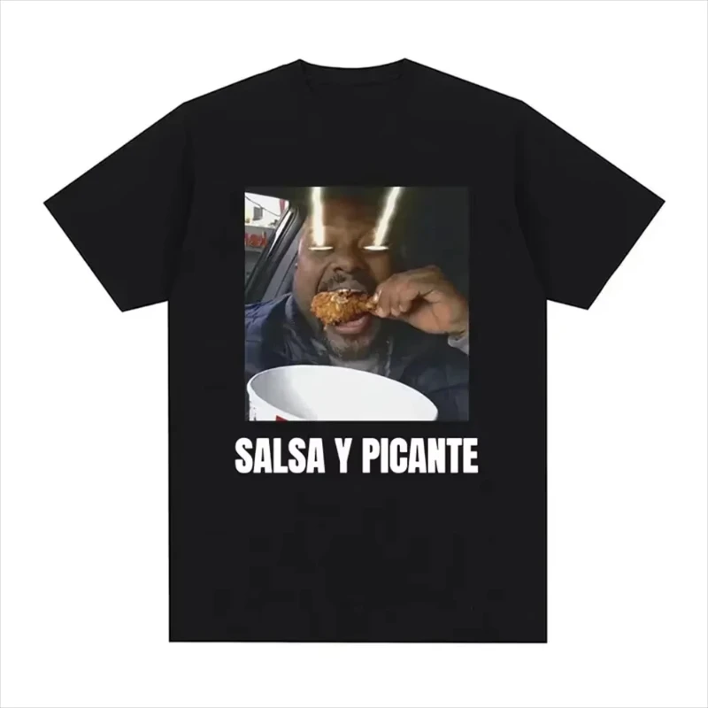 Camiseta divertida de verano para mujer, camiseta de manga corta a la moda, camiseta con estampado de Don Pollo "Salsa Y Picante" Ohio