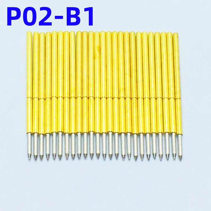 20/100PCS P02-B1 Spring Test Probe Test Pin Pogo Pin P02-B Electric ICT FCT PCB Test Tool 0.48/0.68/24.7mm Needle Sharp Tip Head