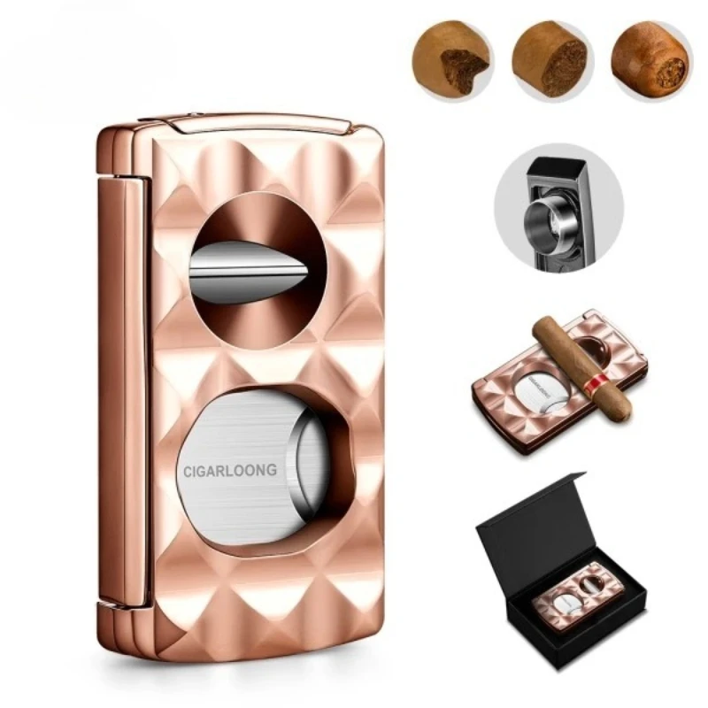 

Многофункциональные ножницы для сигар, дырокол для сигар, острые стальные листы из нержавеющей стали, незаменимые для подарков своими руками.