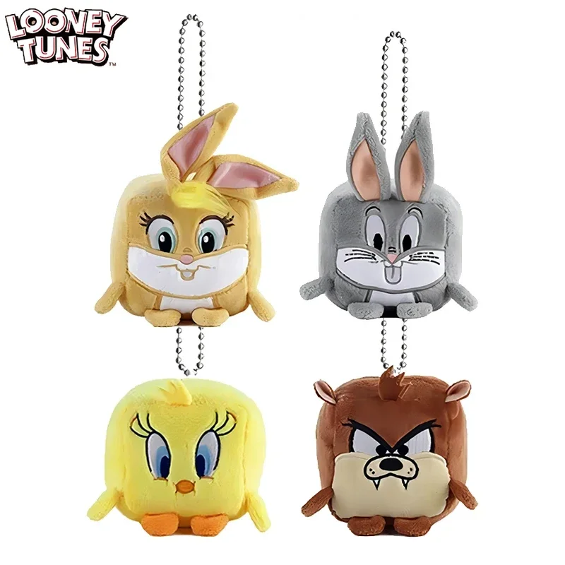 Looney Tunes Bugs Bunny Plush Toy Pendant Tweety Bird Lola Bunny Keychain Key Ring Anime Movie Doll Key Chain Toys Gift