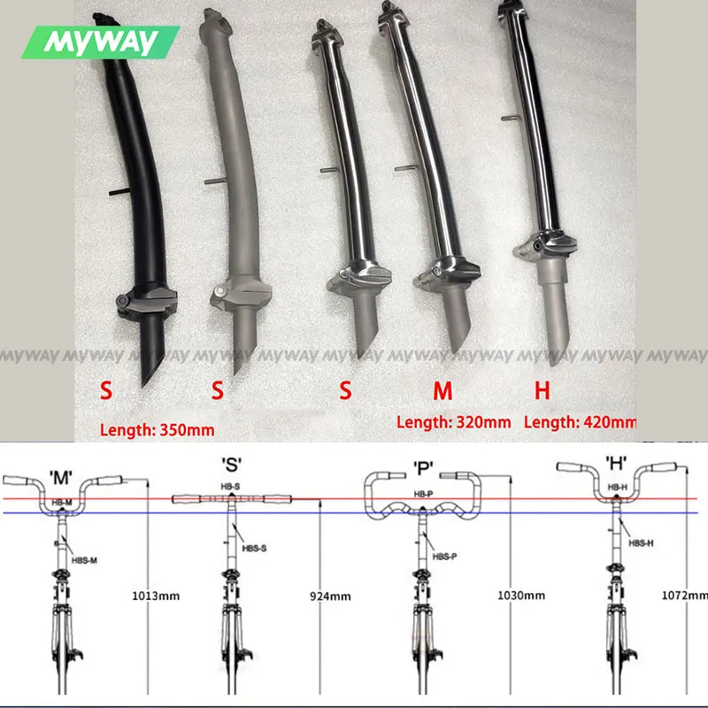 Titanium Alloy Stem for Brompton | Fit M/S/P/H Handlebars - No