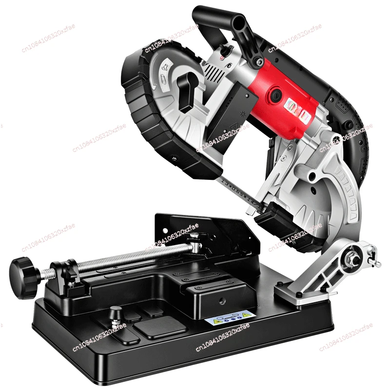 Portable multi-function band saw steel fine metal band saw cutting machine tool 45 degree profile small sawing machine